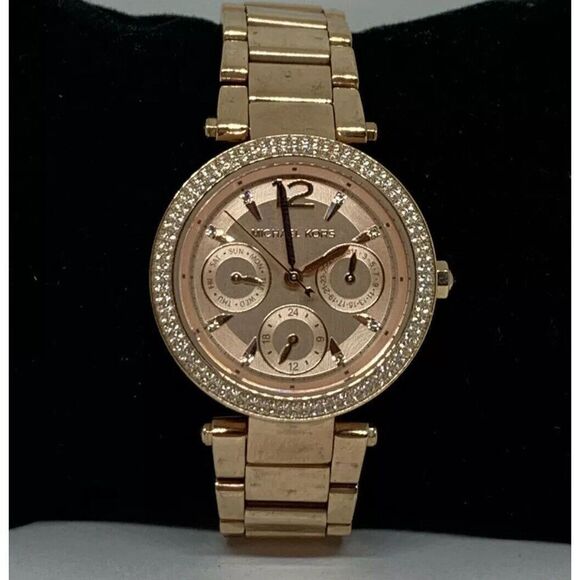 Michael Kors Mk6352 Womens Rose Gold Stainless Steel Analog Dial Wrist Watch PB6 - Picture 1 of 8